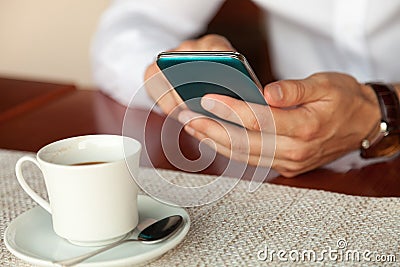 Businessma in restourant Stock Photo