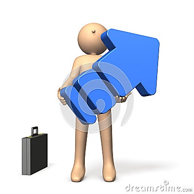 Businessman with ambition Stock Photo