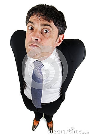 Businessman with a bad attitude Stock Photo