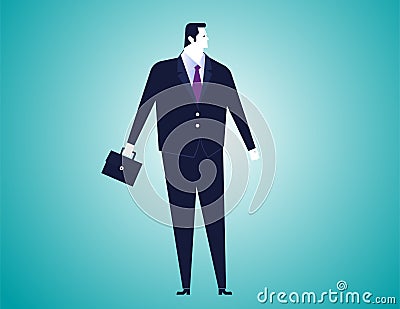 Businessman with bag background Vector Illustration