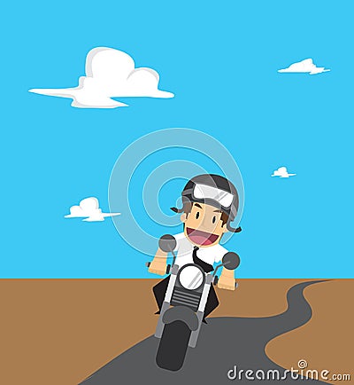 Businessman bicycle riders survey. In the work Vector Illustration