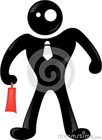 Businessman black icon Vector Illustration