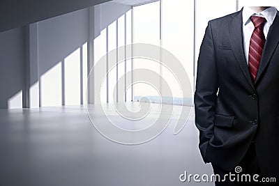 Businessman body in interior Stock Photo