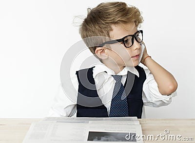 Businessman Boy Young Occupation Dream Job Stock Photo