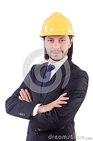 Businessman-builder Stock Photo