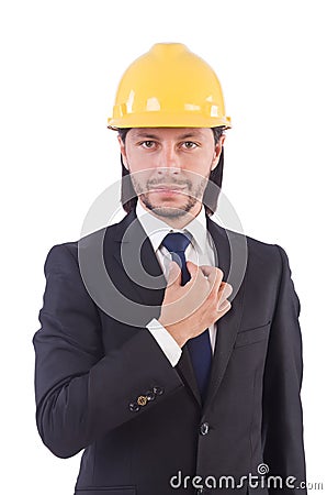 Businessman-builder Stock Photo
