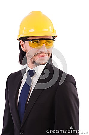 Businessman-builder Stock Photo