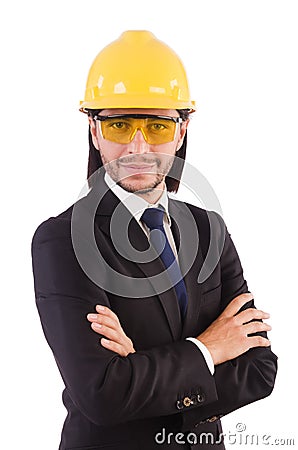 Businessman-builder Stock Photo