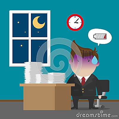 Businessman Burnout Syndrome Stock Photo