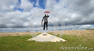 Businessman, Business Career on Road to Success Stock Photo