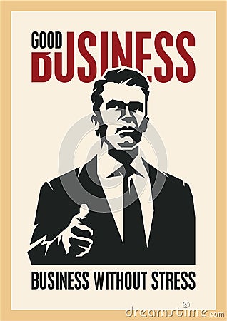 businessman, business, man face vector, like hand, Vector Illustration