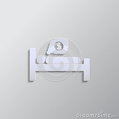 businessman, businessman paper style, icon. Paper style icon Stock Photo