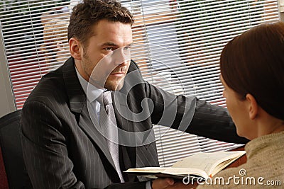 Businessman and businesswoman Stock Photo