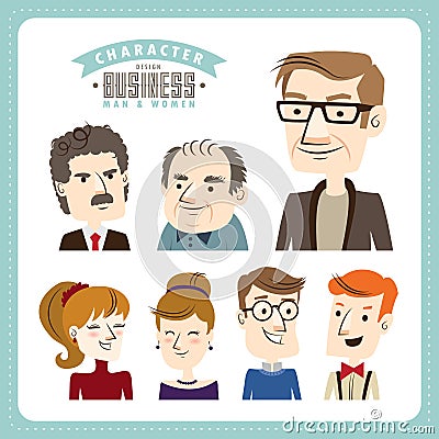 Businessman & businesswomen Vector Illustration