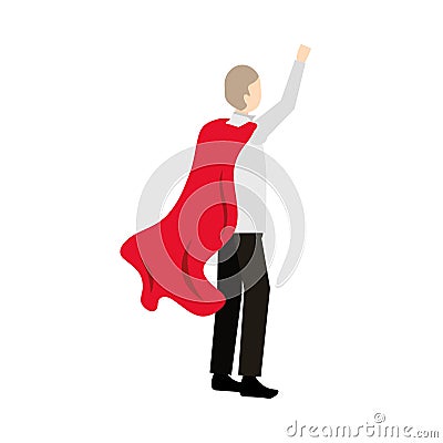 businessman with cape Vector Illustration