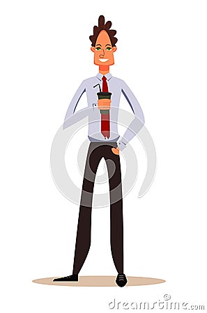 Businessman cartoon character. Vector illustration Vector Illustration