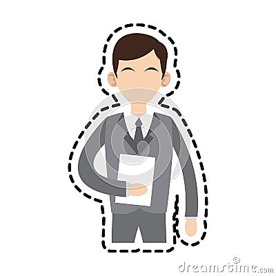 Businessman cartoon icon Vector Illustration