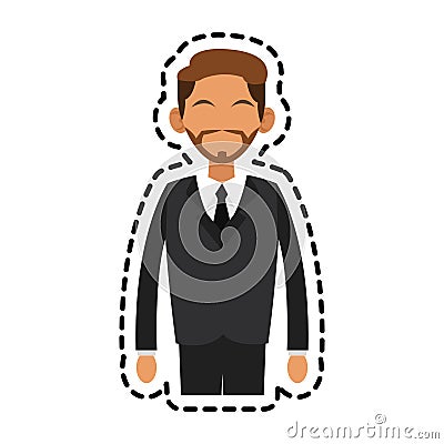 Businessman cartoon icon Vector Illustration