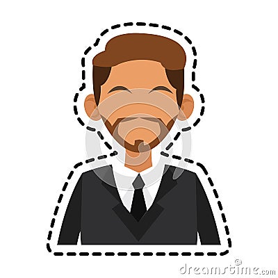 Businessman cartoon icon Vector Illustration