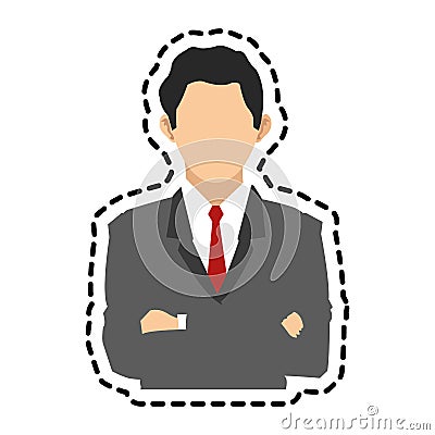 Businessman cartoon icon Vector Illustration