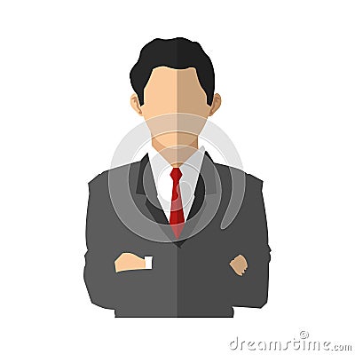 Businessman cartoon icon Vector Illustration