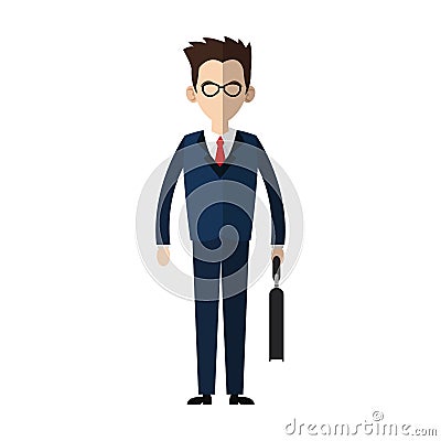 Businessman cartoon icon Vector Illustration
