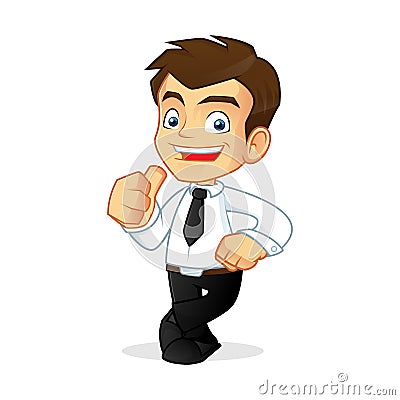 Businessman leaning Vector Illustration