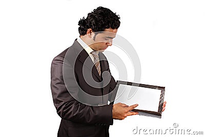 Businessman Checking Documents Stock Photo