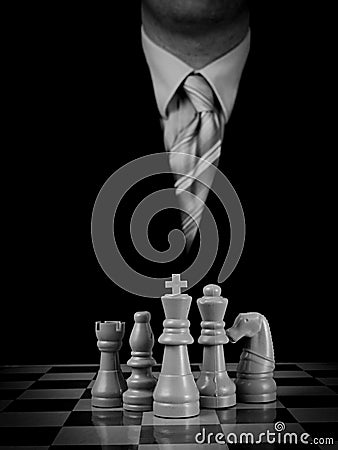 Business Chess Game Concept Stock Photo
