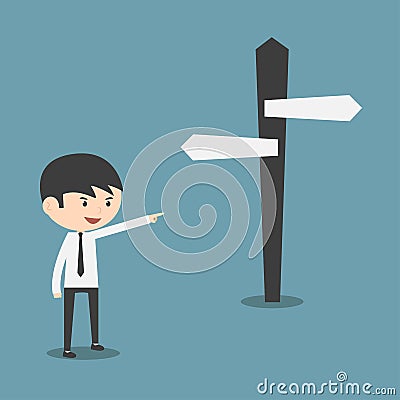 Businessman choose a choice Vector Illustration