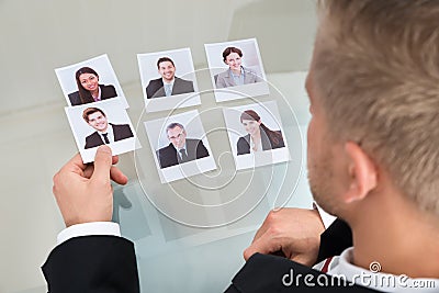 Businessman Choosing Candidate Stock Photo