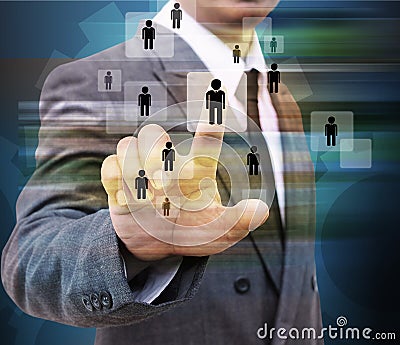 Businessman Choosing person Stock Photo