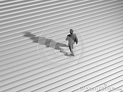 Businessman climbs the stairs Stock Photo