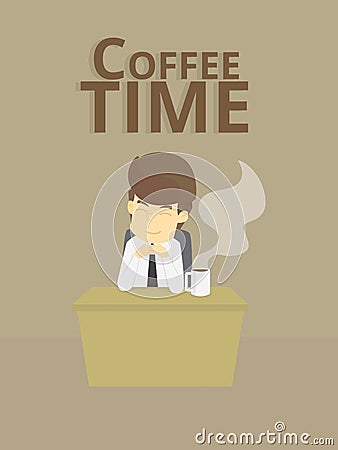 businessman coffee time. VECTOR Vector Illustration