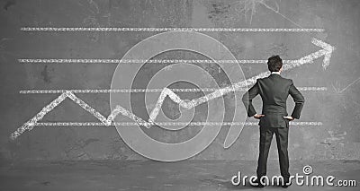 Businessman and company trend Stock Photo