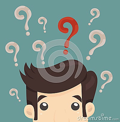 Businessman confused Vector Illustration