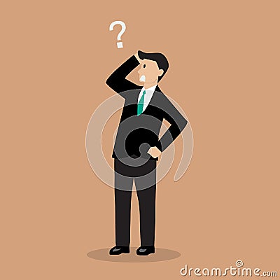 Businessman confusing Vector Illustration