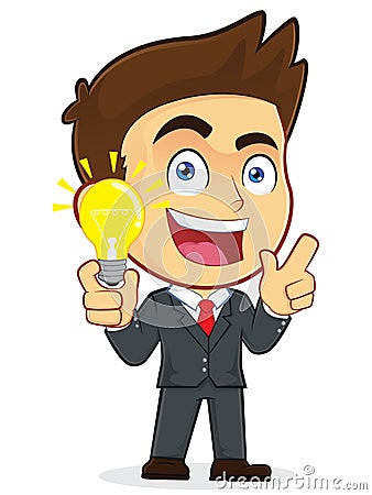 Businessman Creative Idea Vector Illustration