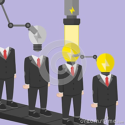 Businessman Creative Ideas factory Color Illustration Vector Illustration