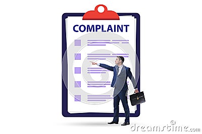 Businessman in customer complaint concept Stock Photo