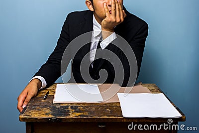 Businessman is daydreaming Stock Photo
