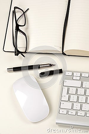 Businessman desk Stock Photo