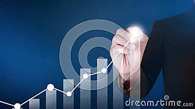 Data Analytics, Drawing Business Target Diagram Stock Photo