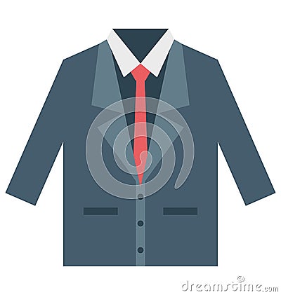 Businessman dress, clothing Isolated Vector Icon that can be easily modified or edited. Vector Illustration