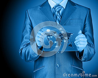 Businessman email concept Stock Photo