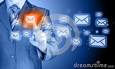 Businessman email concept Stock Photo