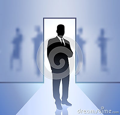 Businessman executive in focus Vector Illustration