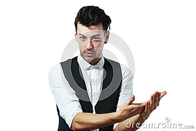 Businessman explaining Stock Photo