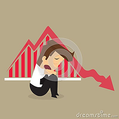 Businessman fail Vector Illustration