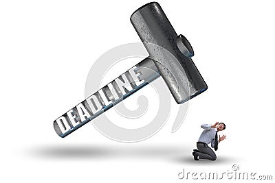 Businessman failing to meet the deadline Stock Photo